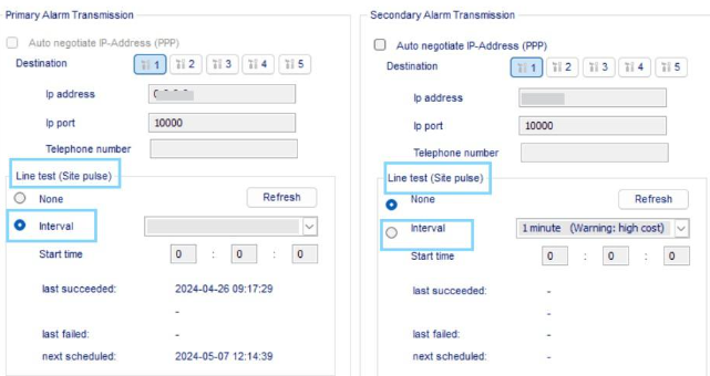 ADPRO Site Pulse Configuration